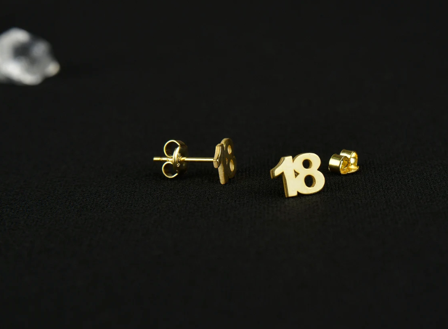 Custom Number Earrings