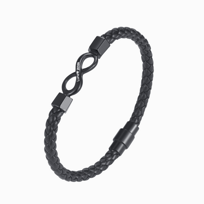 To My Man, pulsera personalizada de cuero infinito con doble nombre