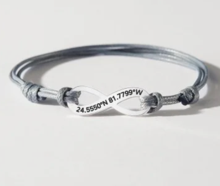 Koordinaten-Lederarmband|Valentinstagsgeschenk für Sie und Ihn 