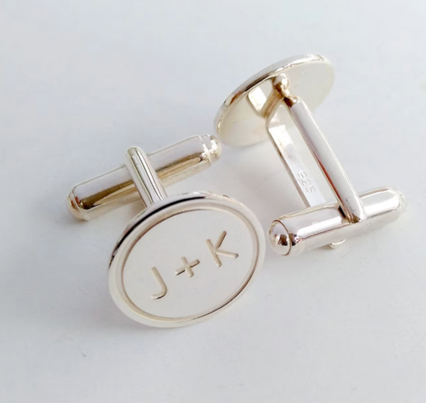 Personalized Date and Initials Cufflinks