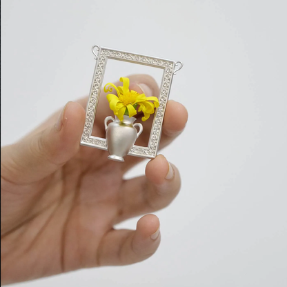 Petals in a Frame Brooch
