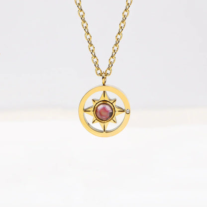 The Adventure Compass Photo Necklace