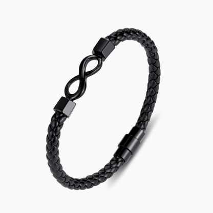 To My Wife, Feel My Love Infinity Leather Bracelet