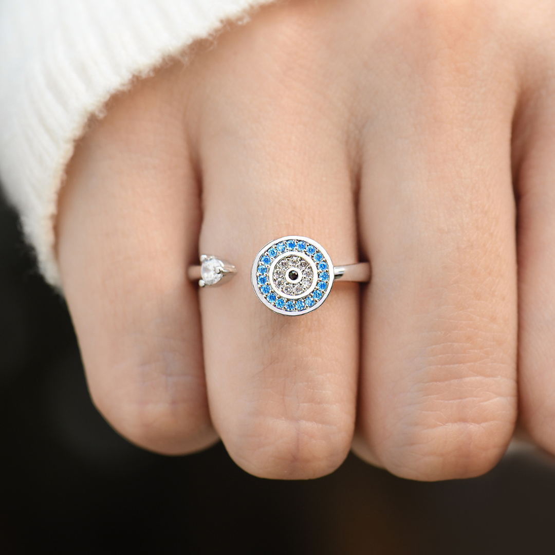 An meine Tochter: Ich werde dich lieben und beschützen, Evil Eye Fidget Ring