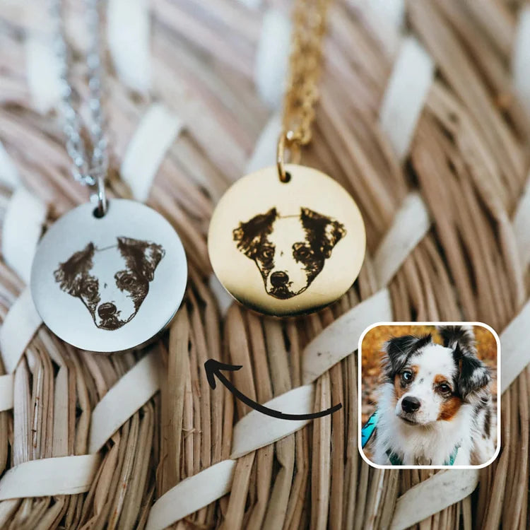 Large Personalized Pet Collar Necklace 20mm