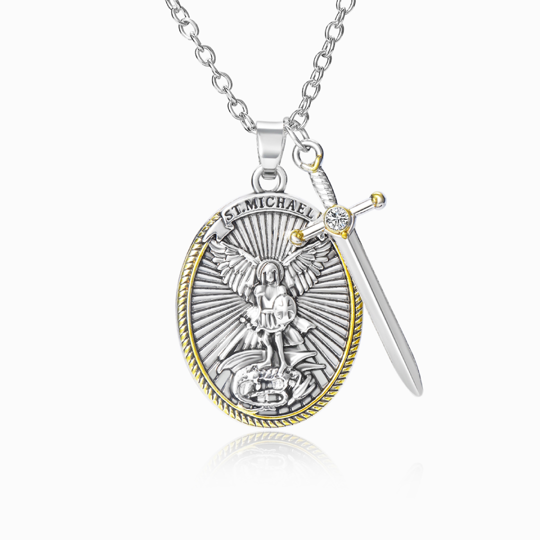 To My Grandson, St. Michael Archangel Necklace