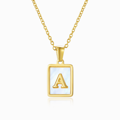 To My Daughter, I'll Always Be With You Opal Initial Necklace