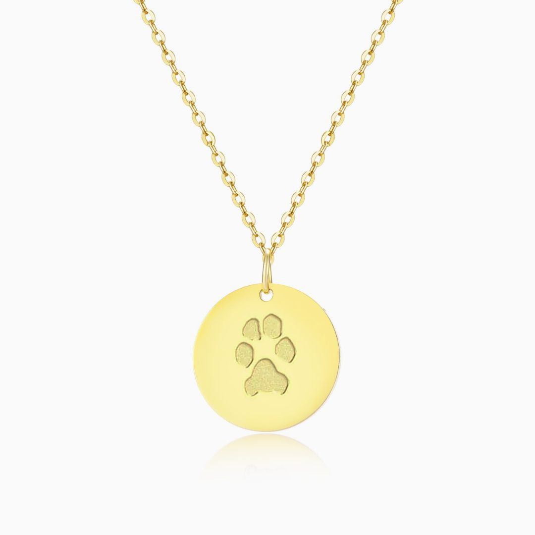 Paw Prints on My Heart Personalized Necklace