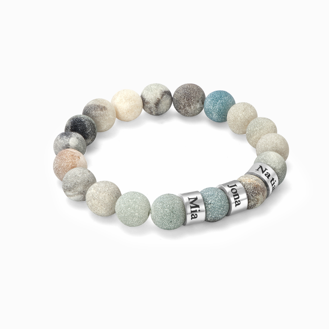 Para mi mamá, siempre contigo Pulsera con nombre Picasso Jasper