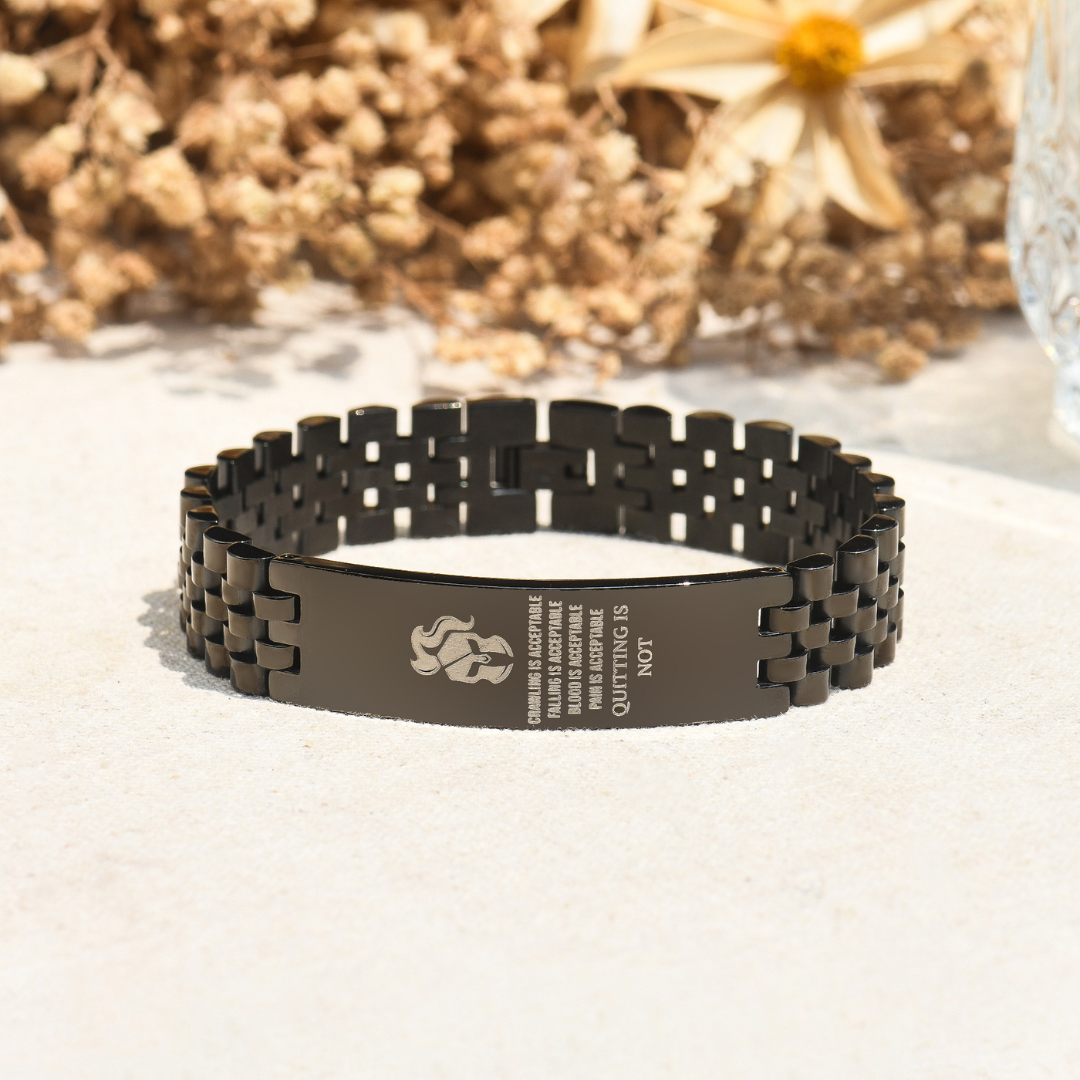 Quitting is Not Acceptable Spartan Bracelet