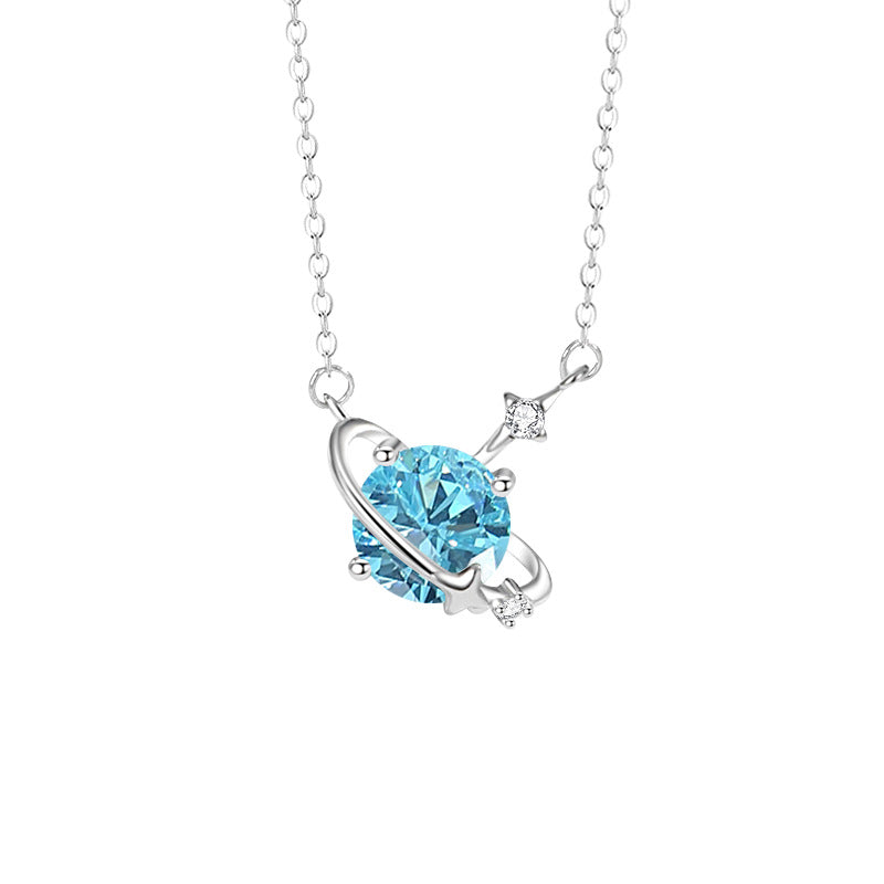 Zodiac Birthstone S925 Silver Necklace