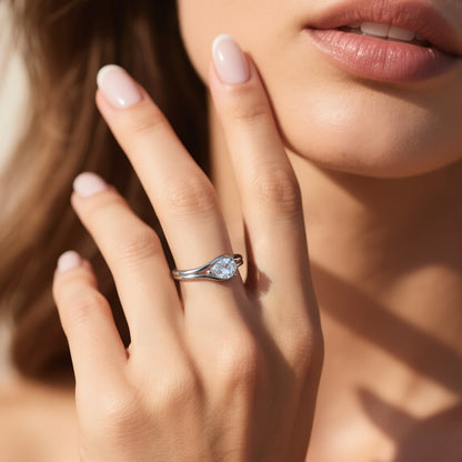 Tear of Light Healing Ring-18K Gold Plated Silver