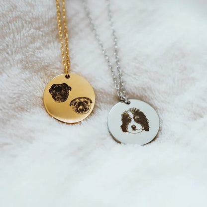 Large Personalized Pet Collar Necklace 20mm