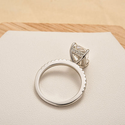 3.5Ct Elegant Radiant Cut Engagement Ring For Women In Sterling Silver