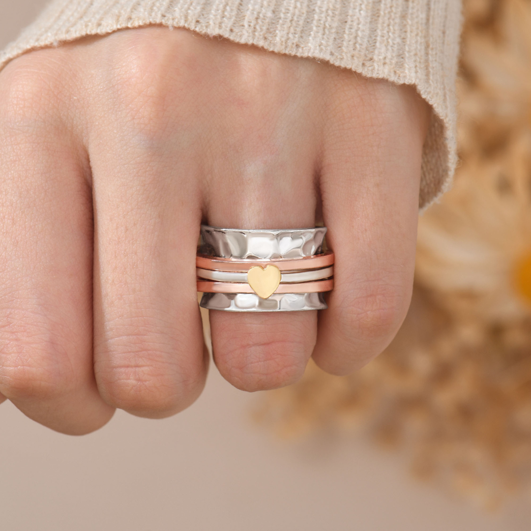 Selbstliebe Spinner Herz Ring