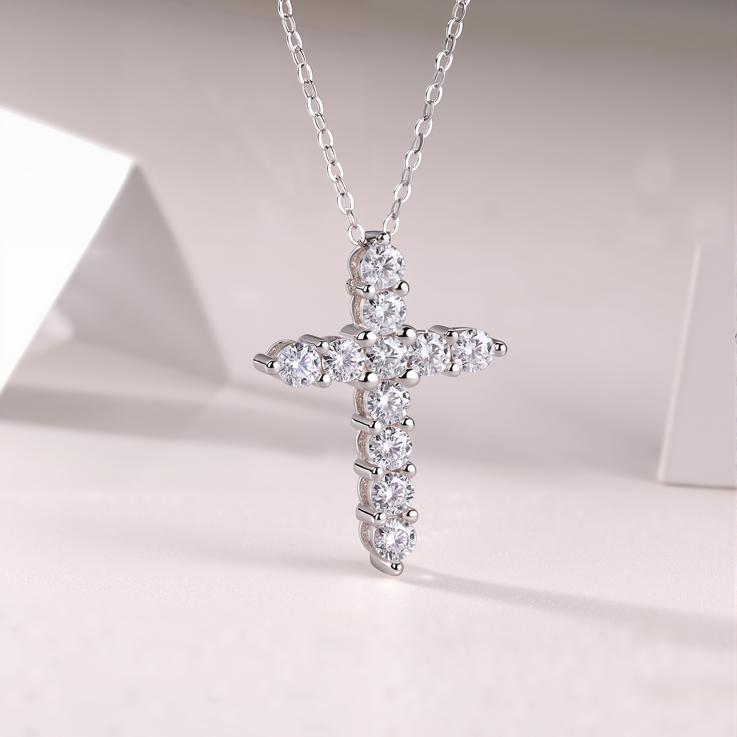 Shining Zodiac Silver Cross Pendant
