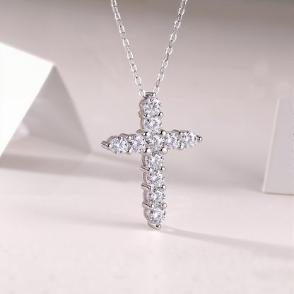 Shining Zodiac Silver Cross Pendant