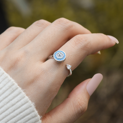 An meine Tochter: Ich werde dich lieben und beschützen, Evil Eye Fidget Ring