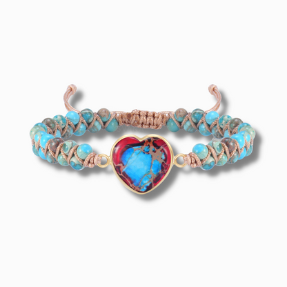 Eres mi nieta en el corazón Pulsera de corazón de jaspe