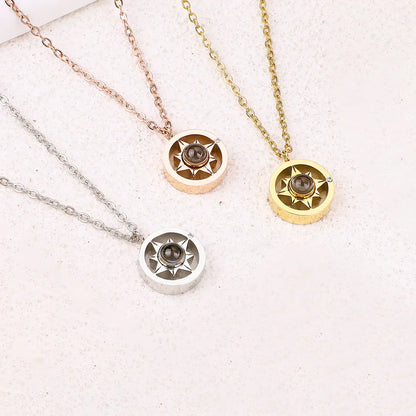 The Adventure Compass Photo Necklace