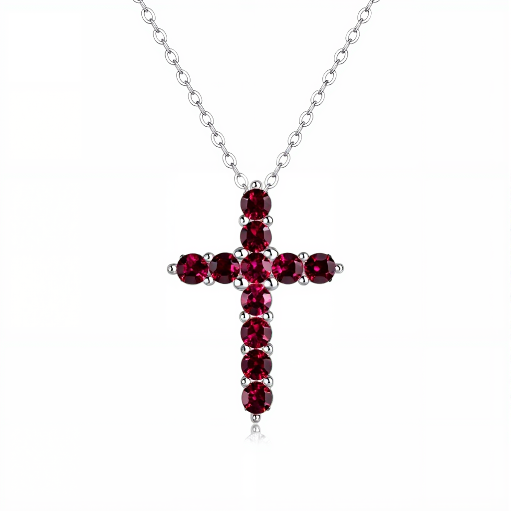 Shining Zodiac Silver Cross Pendant