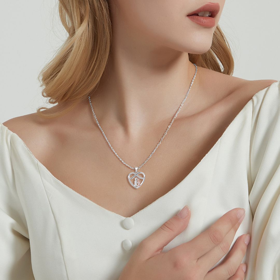 To My Granddaughter, You Will Always Have Me Heart Necklace