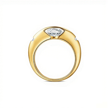 18K Gold Stellar Rotatable Diamond S925 Ring For Her/Him