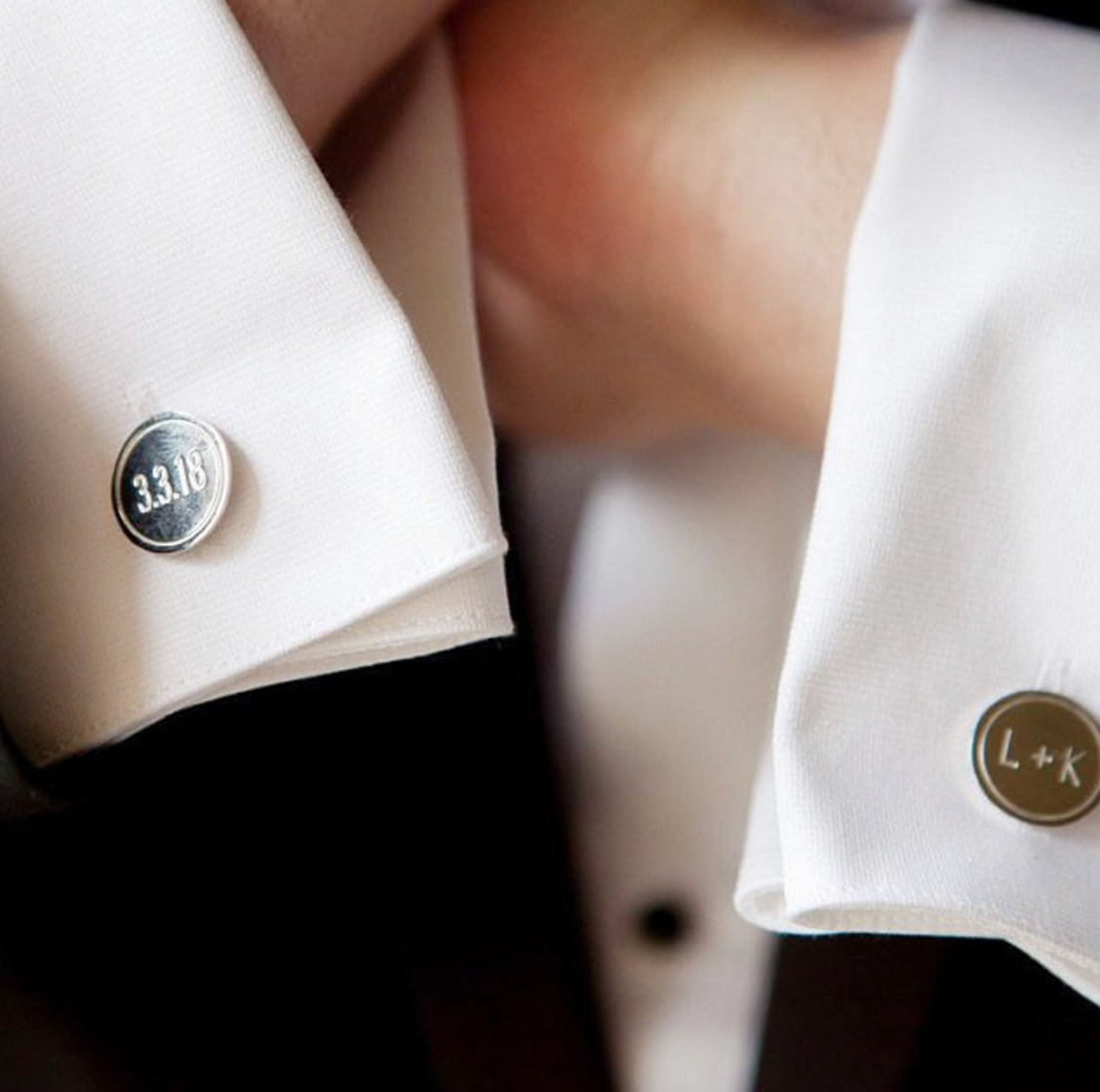 Personalized Date and Initials Cufflinks