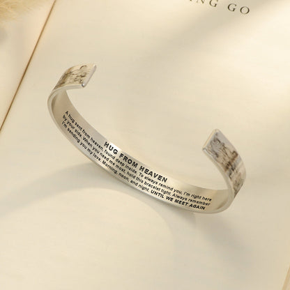 Hug From Heaven Wide Cuff Memorial Bracelet