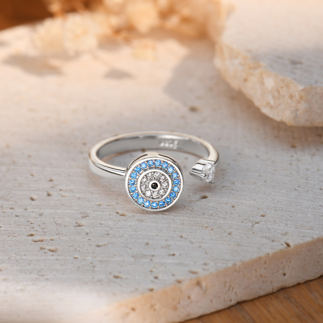 An meine Tochter: Ich werde dich lieben und beschützen, Evil Eye Fidget Ring