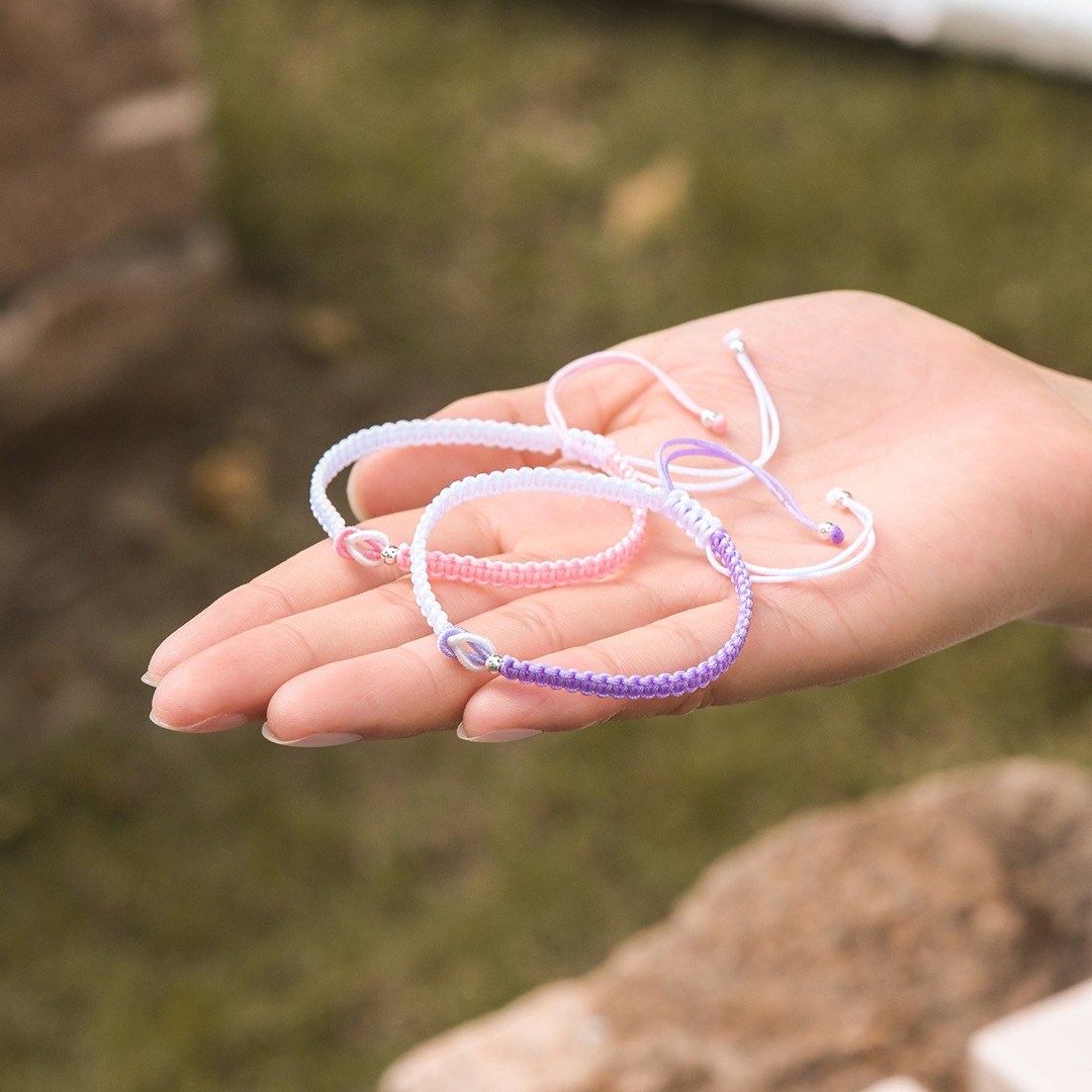 Grandmother and Granddaughter "A Link That Can Never Be Undone" Braided Bracelet