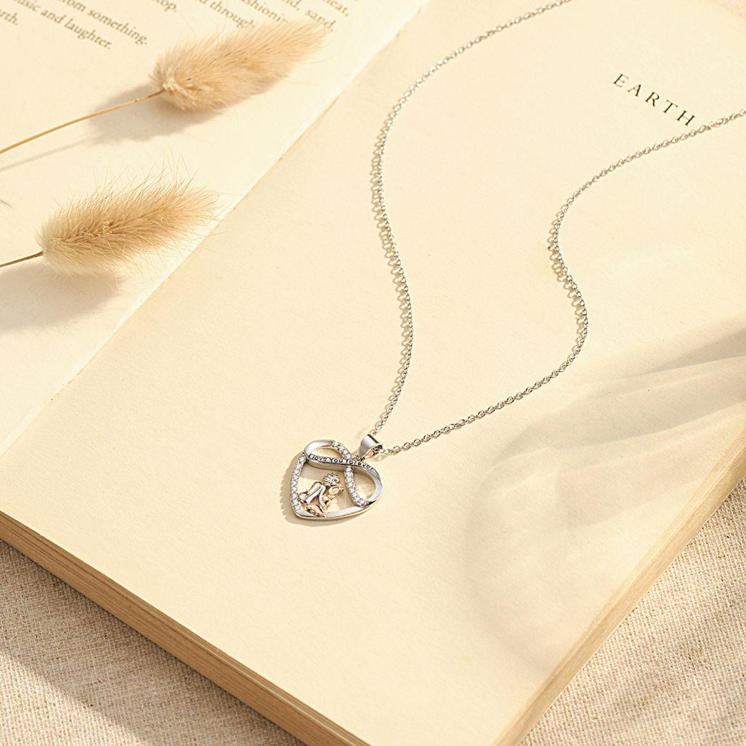 To My Granddaughter, You Will Always Have Me Heart Necklace