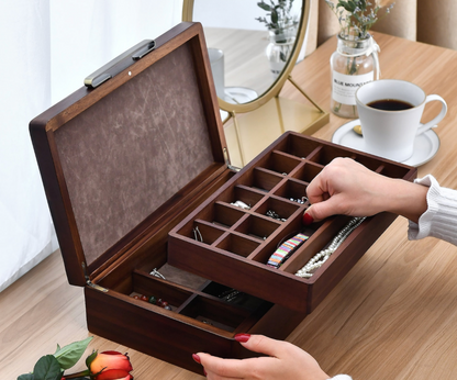 Custom Jewelry Box with Birth Flower