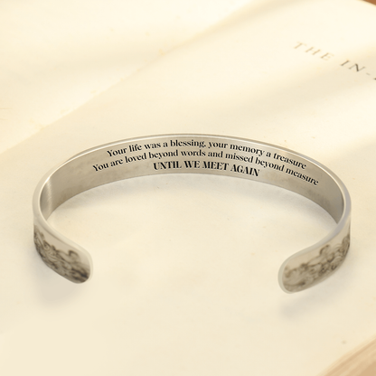 To My Dad in Heaven, Until We Meet Again Memorial Bracelet