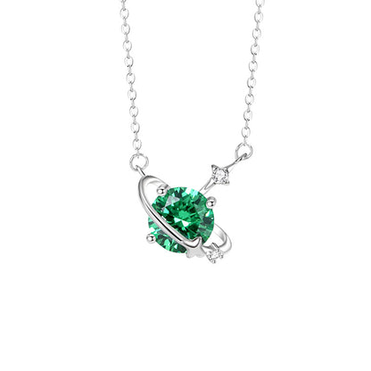 Zodiac Birthstone S925 Silver Necklace