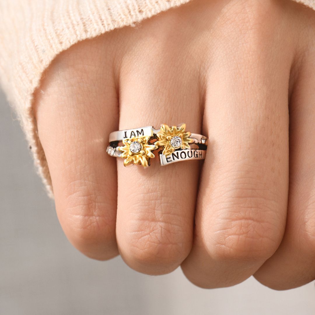 Anillo Girasoles “SOY BASTANTE”