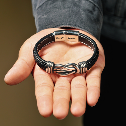 Para mi hombre, endereza tu pulsera con eslabones para siempre de la corona