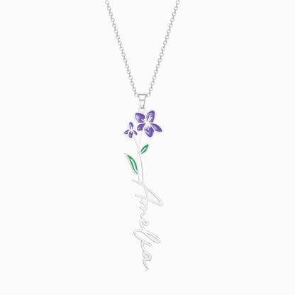 To My Daughter, So Proud of You Personalized Birth Flower Name Necklace