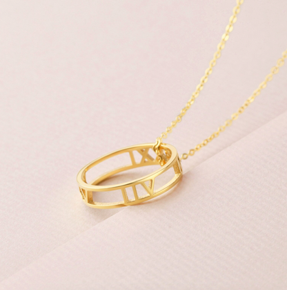 Personalized Roman Numerals Necklace