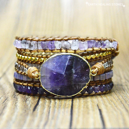 Kronenchakra Amethyst Armband Kostenloser Versand