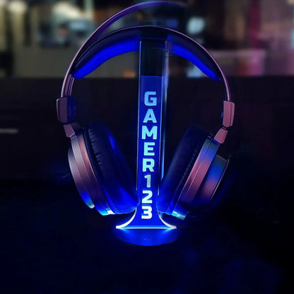 Soporte personalizado para auriculares Gamertag: regalo de San Valentín o cumpleaños para él 