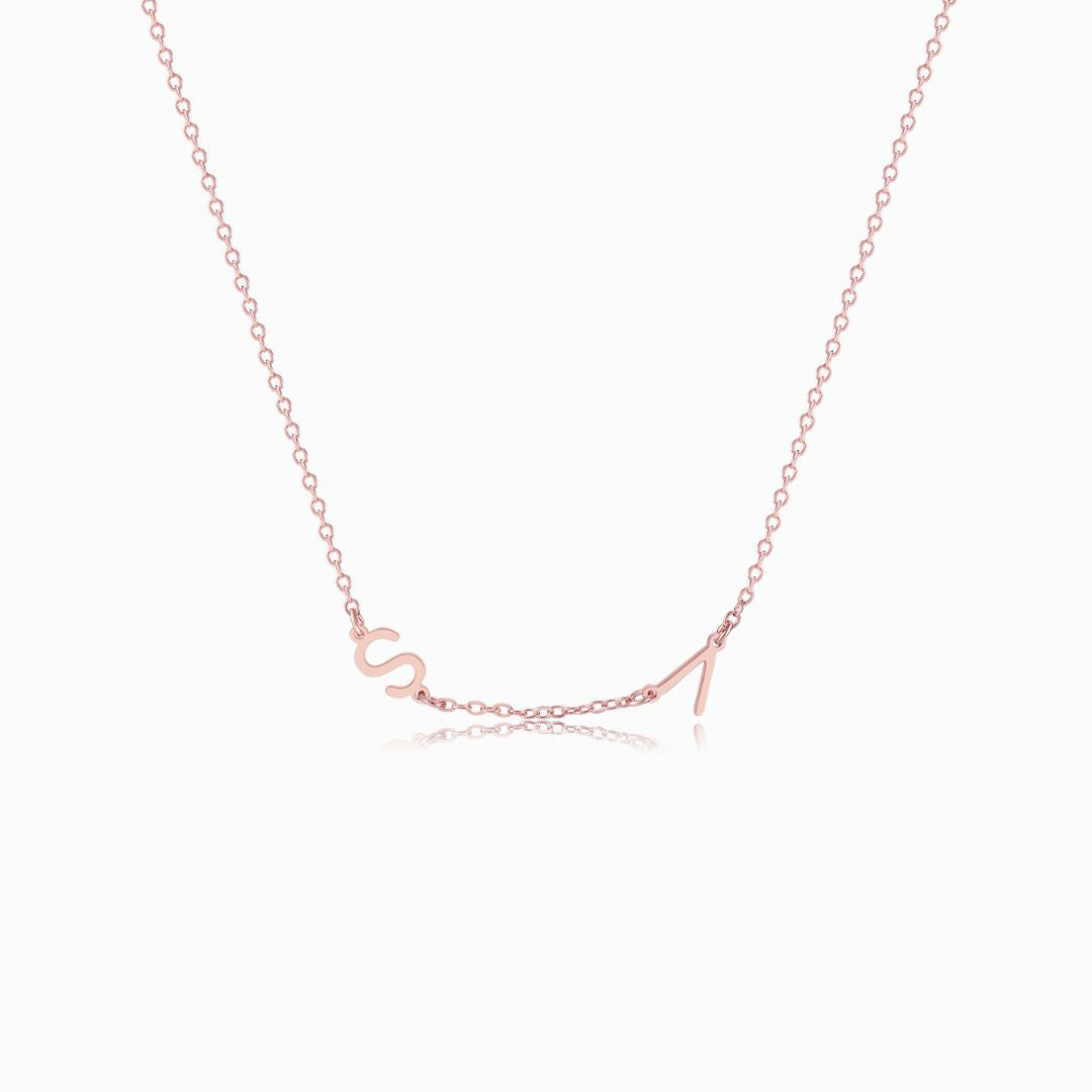 Personalized Sideway Initial Necklace