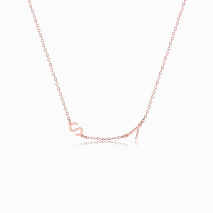 Personalized Sideway Initial Necklace