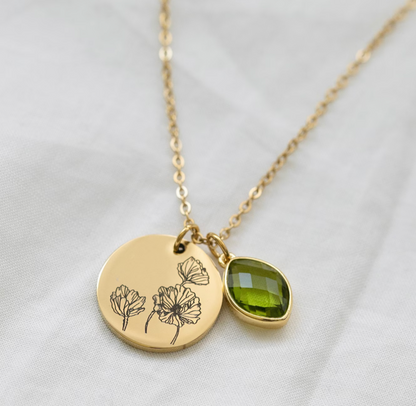 Birth Flower Necklace