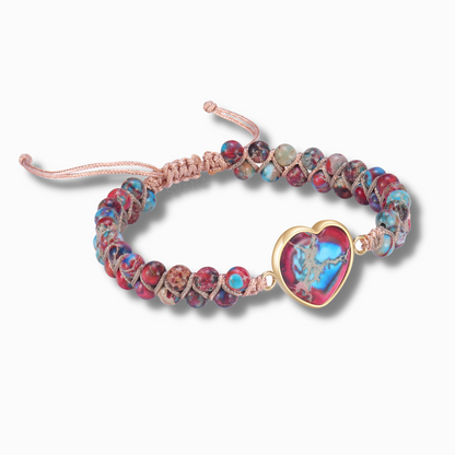 Eres mi nieta en el corazón Pulsera de corazón de jaspe