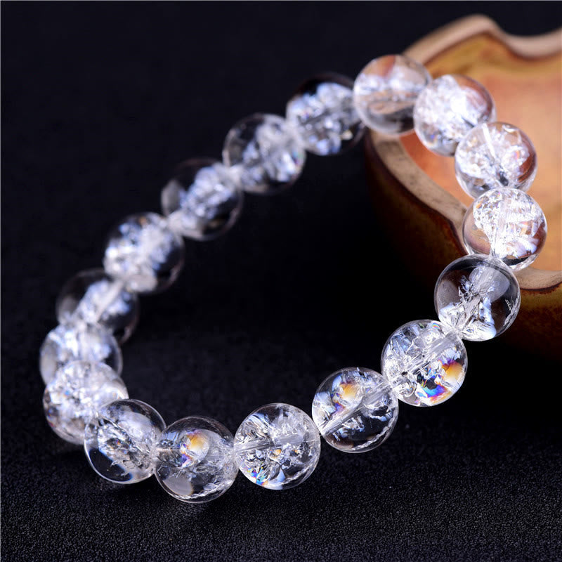 Pulsera curativa de protección de cristal blanco natural 