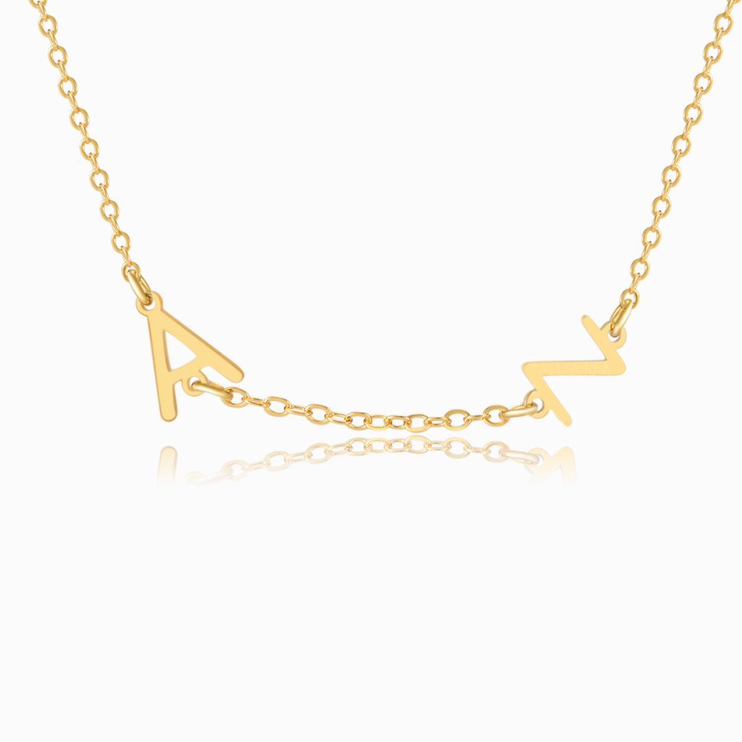 Personalized Sideway Initial Necklace