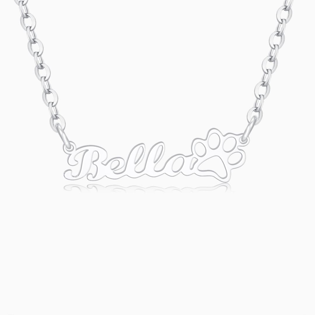 Paw Print Personalized Pet Necklace