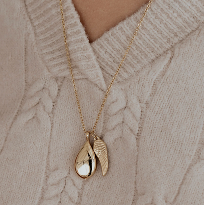 Personalized Teardrop Urn Necklace Pendant for Ashes Cremation Jewelry