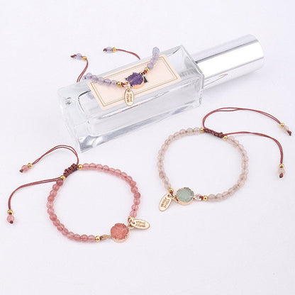 Natural Crystal Charm Lucky Healing Bracelet